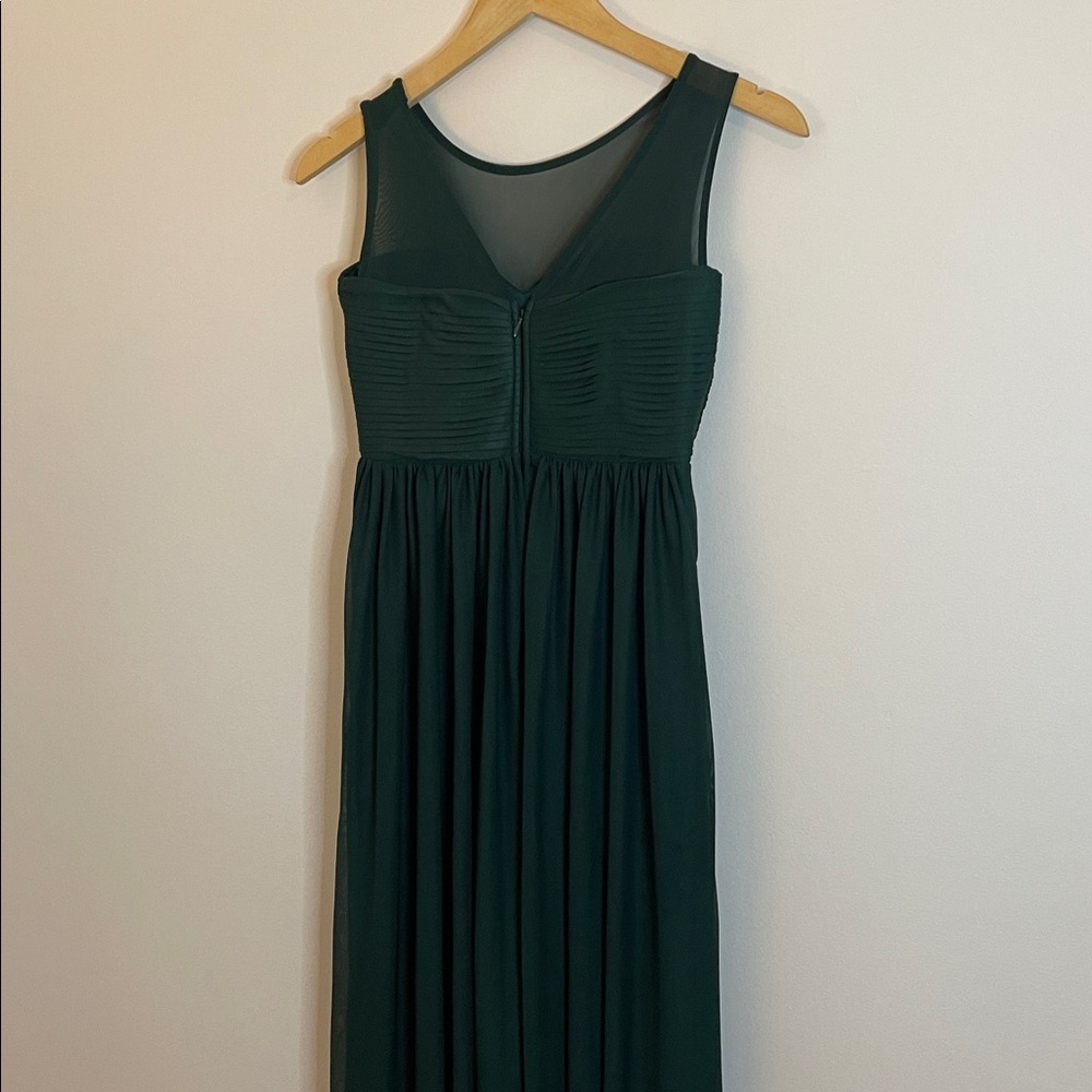 Birdy Grey Emerald Green Formal Dress Sleeveless Empire Waist Pleated Bodice XS - Picture 3 of 6